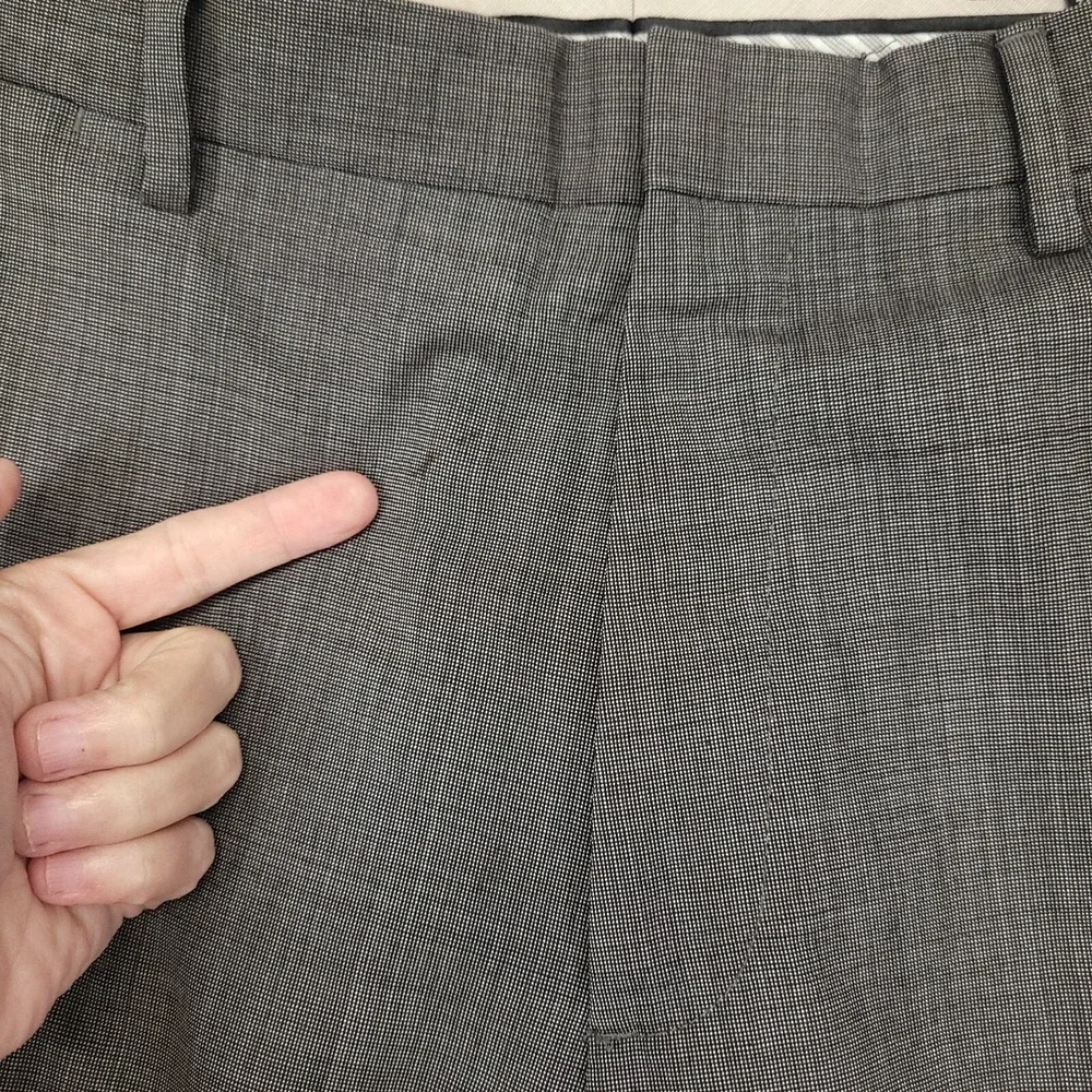 Banana Republic Tailored‎ Slim Suit Pants Mens 36x30 Grey Wool Blend EUC